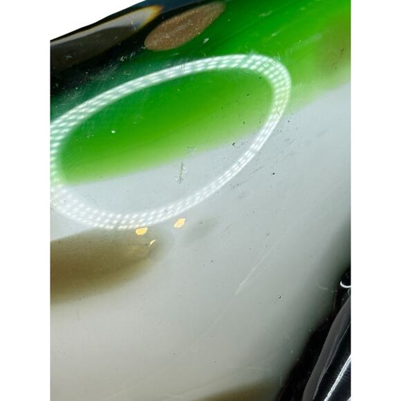 Hand-Blown Art Glass Duck Figurine – Multicolor Murano Style Sculpture – 7” - Picture 6 of 8